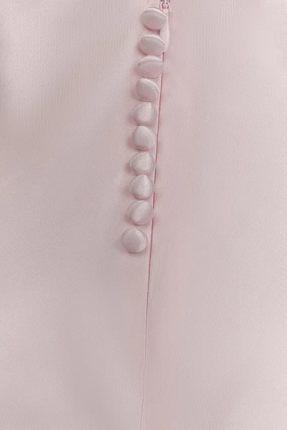 Esther Iridescent Satin Cowl Maxi Dress – Pale Pink Esther Iridescent Satin Cowl Maxi Dress – Pale Pink