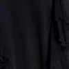 Etta Ruffle Slinky Maxi Dress – Black Etta Ruffle Slinky Maxi Dress – Black