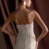 Eva Hand Beaded Pearl & Lace Mini Dress – White
