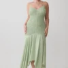Evelyn Shirred Chiffon Maxi Dress – Sage Evelyn Shirred Chiffon Maxi Dress – Sage