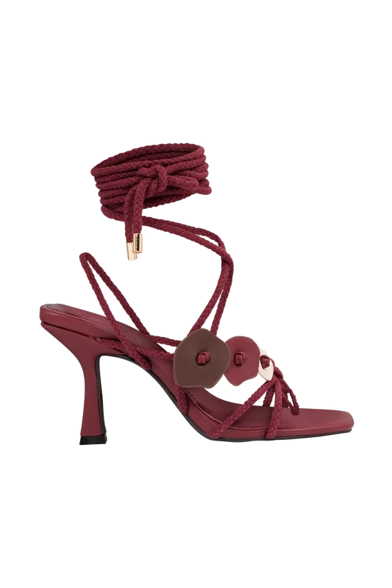 Ezekiel Strappy Sandal Heel – Wine Ezekiel Strappy Sandal Heel – Wine