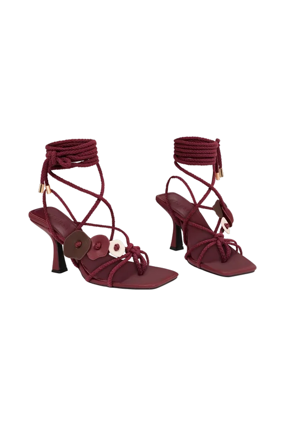 Ezekiel Strappy Sandal Heel – Wine Ezekiel Strappy Sandal Heel – Wine