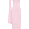 Farid Bandage Midi Dress With Chiffon – Baby Pink