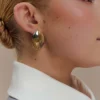 Felicity Mixed Metal Oval Earrings – Gold Felicity Mixed Metal Oval Earrings – Gold