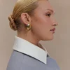 Felicity Mixed Metal Oval Earrings – Gold Felicity Mixed Metal Oval Earrings – Gold