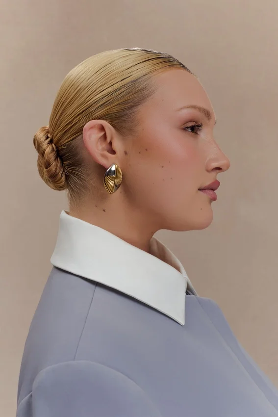 Felicity Mixed Metal Oval Earrings – Gold Felicity Mixed Metal Oval Earrings – Gold
