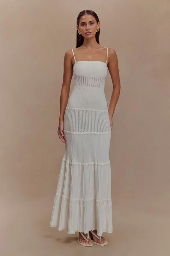 Finley Pointelle Knit Maxi Dress – Ivory Finley Pointelle Knit Maxi Dress – Ivory