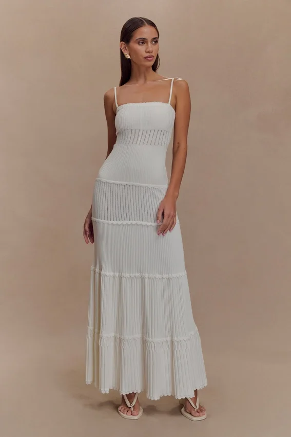 Finley Pointelle Knit Maxi Dress – Ivory Finley Pointelle Knit Maxi Dress – Ivory