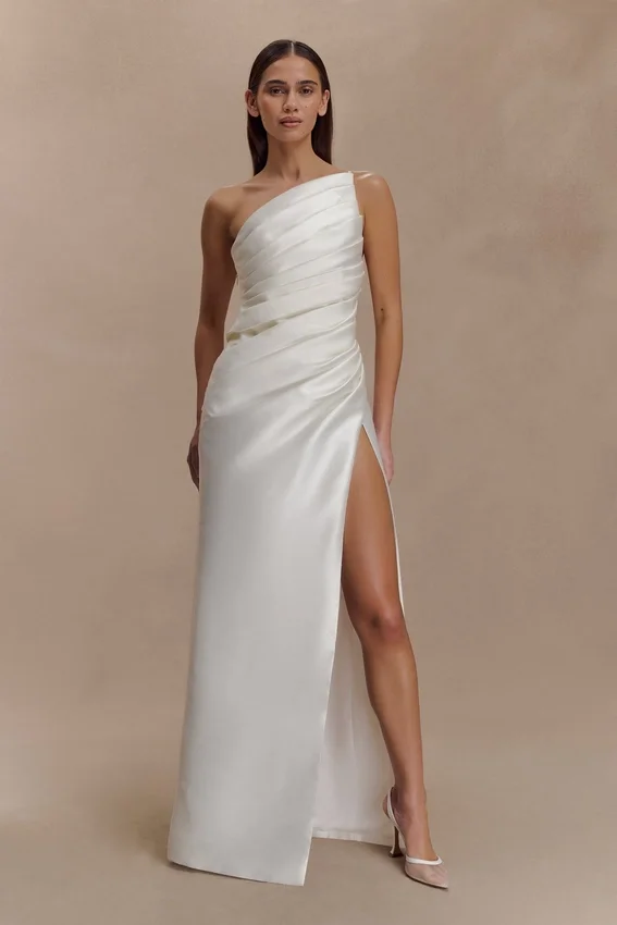 Francine One Shoulder Maxi Dress – Ivory Francine One Shoulder Maxi Dress – Ivory