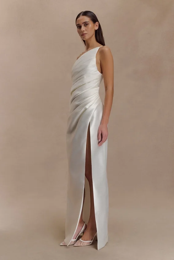 Francine One Shoulder Maxi Dress – Ivory Francine One Shoulder Maxi Dress – Ivory