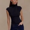 Freesia High Neck Sleeveless Top – Black Freesia High Neck Sleeveless Top – Black