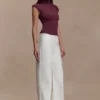 Freesia High Neck Sleeveless Top – Mahogany Freesia High Neck Sleeveless Top – Mahogany
