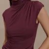 Freesia High Neck Sleeveless Top – Mahogany Freesia High Neck Sleeveless Top – Mahogany