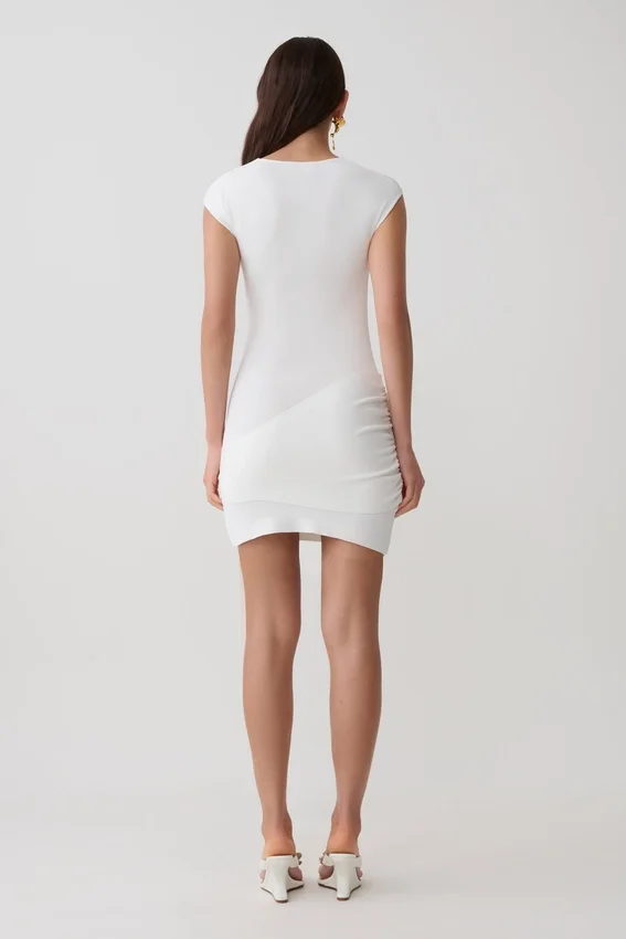 Freida Knit Mini Dress With Sash – Ivory Freida Knit Mini Dress With Sash – Ivory