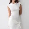 Freida Knit Mini Dress With Sash – Ivory Freida Knit Mini Dress With Sash – Ivory
