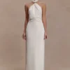 Freja Halter Maxi Dress With Hardware – Blush Ivory Freja Halter Maxi Dress With Hardware – Blush Ivory
