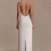 Freja Halter Maxi Dress With Hardware – Blush Ivory Freja Halter Maxi Dress With Hardware – Blush Ivory