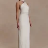 Freja Halter Maxi Dress With Hardware – Blush Ivory Freja Halter Maxi Dress With Hardware – Blush Ivory