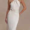 Freja Halter Maxi Dress With Hardware – Blush Ivory Freja Halter Maxi Dress With Hardware – Blush Ivory