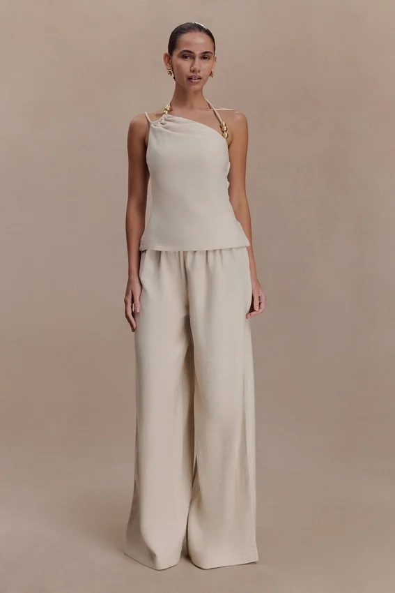 Gabby Straight Leg Linen Pants – Natural Gabby Straight Leg Linen Pants – Natural