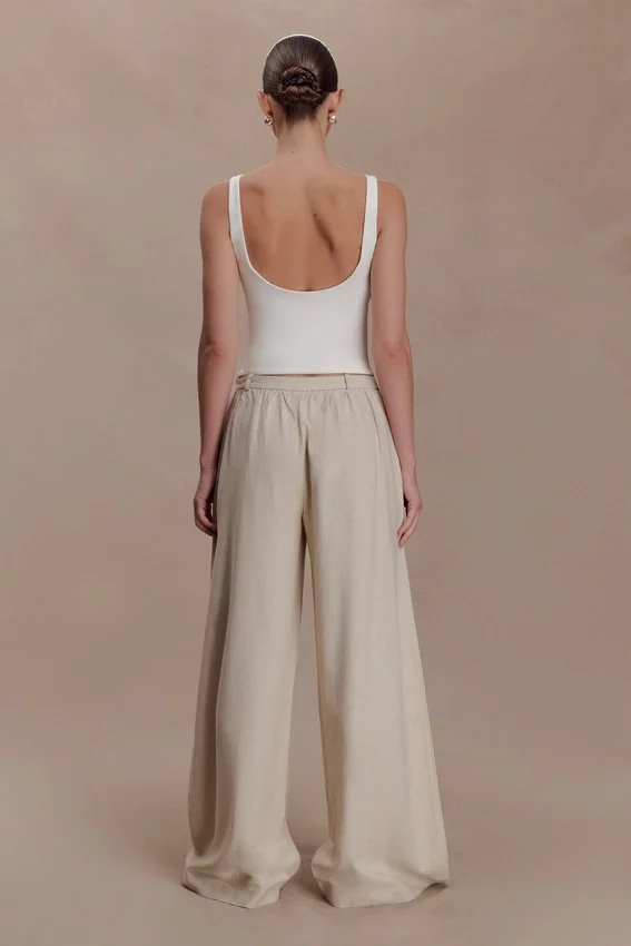 Gabby Straight Leg Linen Pants – Natural Gabby Straight Leg Linen Pants – Natural