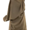 Gabriella Draped Mini Dress – Light Brown Marle Gabriella Draped Mini Dress – Light Brown Marle