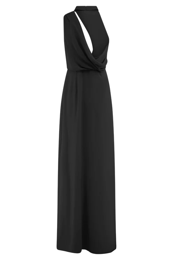 Galia Cowl Neck Maxi Dress – Black Galia Cowl Neck Maxi Dress – Black