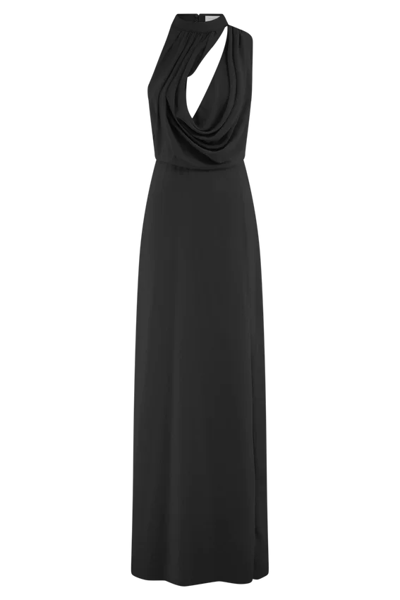 Galia Cowl Neck Maxi Dress – Black Galia Cowl Neck Maxi Dress – Black