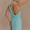 Galia Cowl Neck Maxi Dress – Lagoon