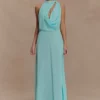 Galia Cowl Neck Maxi Dress – Lagoon