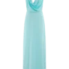 Galia Cowl Neck Maxi Dress – Lagoon
