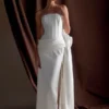 Galia Satin Corset Gown – White Galia Satin Corset Gown – White