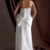 Galia Satin Corset Gown – White Galia Satin Corset Gown – White