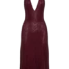 Genie Diamante Halter Midi Dress – Mahogany Genie Diamante Halter Midi Dress – Mahogany