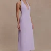 Genie Slinky Halter Midi Dress – Lilac Genie Slinky Halter Midi Dress – Lilac