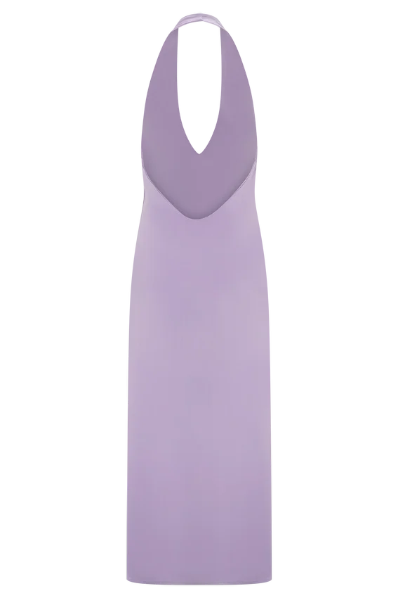 Genie Slinky Halter Midi Dress – Lilac Genie Slinky Halter Midi Dress – Lilac