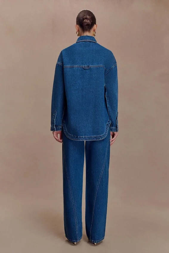 Georgette Mid Rise Paneled Denim Jeans – Dark Blue Georgette Mid Rise Paneled Denim Jeans – Dark Blue