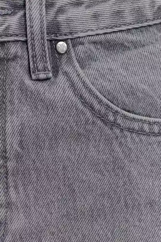 Georgette Mid Rise Paneled Denim Jeans – Grey Georgette Mid Rise Paneled Denim Jeans – Grey