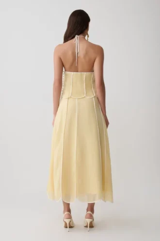 Georgia Panelled Midi Skirt – Butter