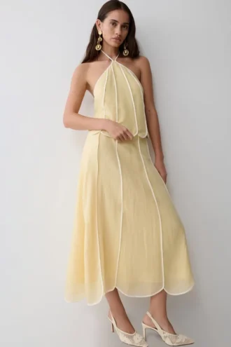 Georgia Panelled Midi Skirt – Butter