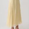 Georgia Panelled Midi Skirt – Butter