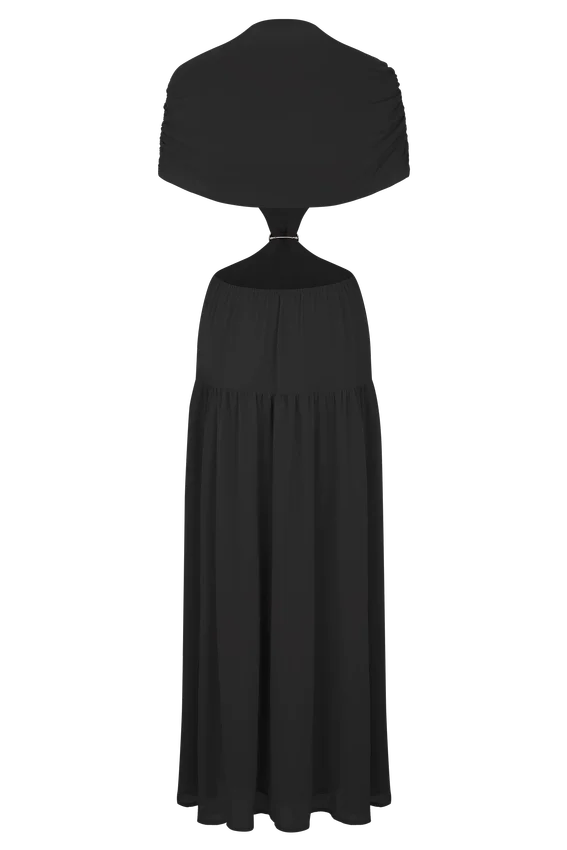 Georgina Chiffon Midi Dress – Black Georgina Chiffon Midi Dress – Black