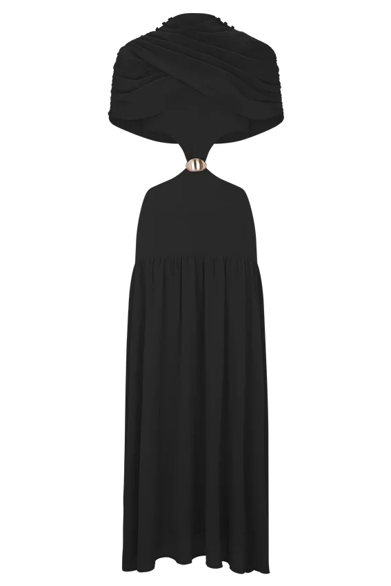 Georgina Chiffon Midi Dress – Black Georgina Chiffon Midi Dress – Black