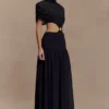 Georgina Chiffon Midi Dress – Black Georgina Chiffon Midi Dress – Black