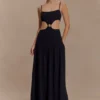 Georgina Chiffon Midi Dress – Black Georgina Chiffon Midi Dress – Black