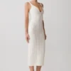 Gia Bandage Knit Midi Dress – Ivory Gia Bandage Knit Midi Dress – Ivory