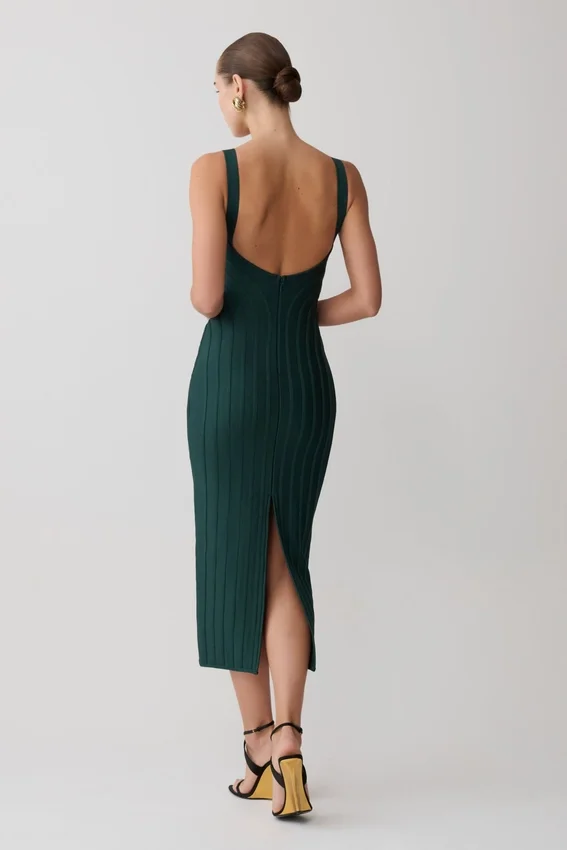 Gia Bandage Knit Midi Dress – Teal Gia Bandage Knit Midi Dress – Teal