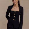 Gina Suiting Mini Skirt – Black