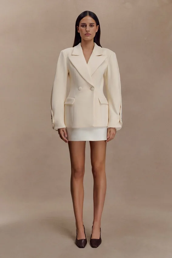 Wesley Structured Blazer – Buttercream Wesley Structured Blazer – Buttercream