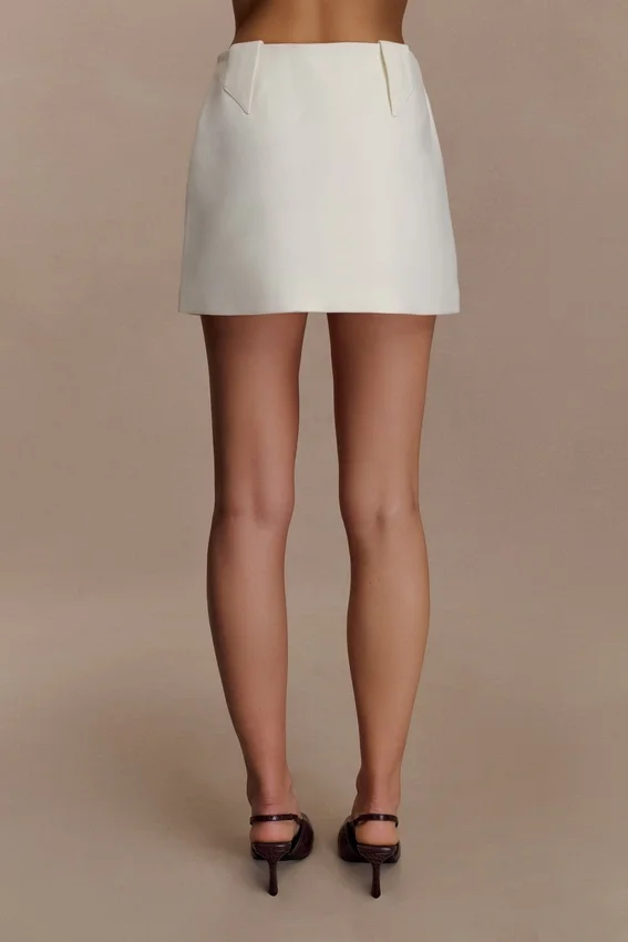Gina Suiting Mini Skirt – Ivory Gina Suiting Mini Skirt – Ivory